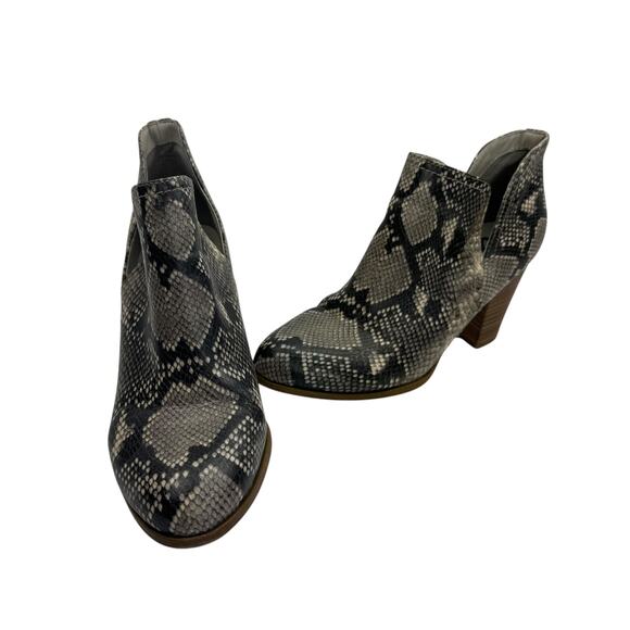 Fergalicious Charley Snake Print Booties, Women's Size 9, Slip On Ankle Boots - Picture 2 of 9